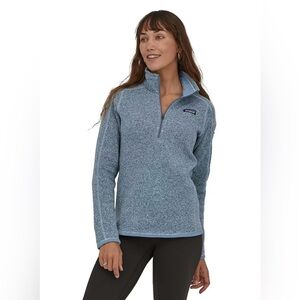 Patagonia Women’s Better Sweater 1/4 Zip Fleece in Steam Blue